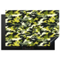 Groen - Geel - Camouflage - Patroon Inductie beschermer vinyl 3mm klein 276 -3d
