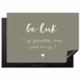 Geluk is genieten van wat er is - Quotes - Geluk definitie - Tekst - Woordenboek Inductie beschermer vinyl 3mm middel -3d