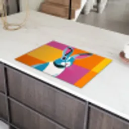 Haas - Kleurvakken - Oren - Roze Inductie beschermer vinyl 3mm klein -sfeer8