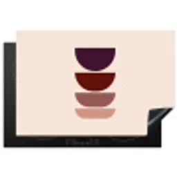 Harmonieus - Symmetrisch - Rood Inductie beschermer vinyl 3mm klein -3d