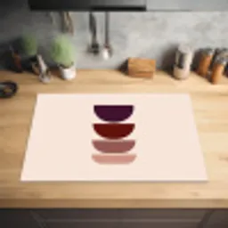 Harmonieus - Symmetrisch - Rood Inductie beschermer vinyl 3mm klein -sfeer5