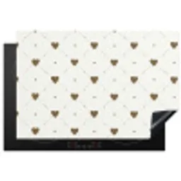 Hartjes - Patroon - Raster  - Klassiek Inductie beschermer vinyl 3mm klein -3d