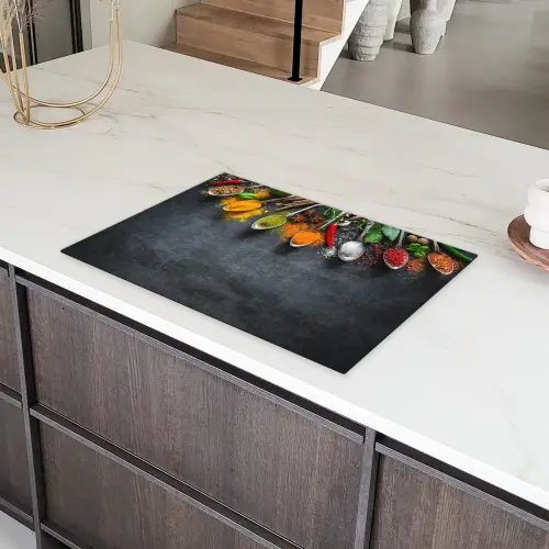 Kruiden - Beton - Lepels Inductie beschermer vinyl 3mm klein -sfeer8