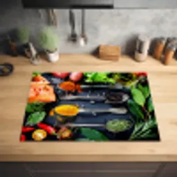 Kruiden - Lepels - Keuken - Specerijen Inductie beschermer vinyl 3mm middel -sfeer5