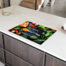Kruiden - Lepels - Keuken - Specerijen Inductie beschermer vinyl 3mm middel -sfeer8