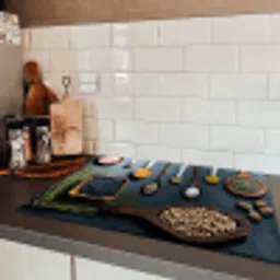 Kruiden - Lepels - Specerijen - Keuken Inductie beschermer vinyl 3mm klein -sfeer3