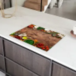 Kruiden - Groente - Rustiek Inductie beschermer vinyl 3mm middel -sfeer8
