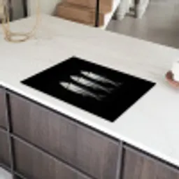 Haring - Vissen - Zwart Inductie beschermer vinyl 3mm klein -sfeer8