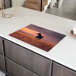 Paard - Wolken - Open veld Inductie beschermer vinyl 3mm klein -sfeer8