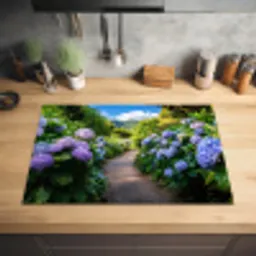 Hortsensia - Pad - Bloemen Inductie beschermer vinyl 3mm klein -sfeer5