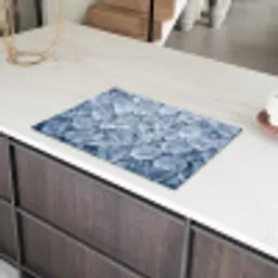 Ijsblokjes - Water - Blauw Inductie beschermer vinyl 3mm klein -sfeer8