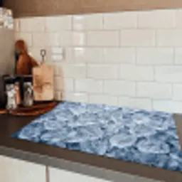 Ijsblokjes - Water - Blauw Inductie beschermer vinyl 3mm klein -sfeer3