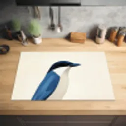 Illustratie - Blauw - Vogel Inductie beschermer vinyl 3mm klein -sfeer5