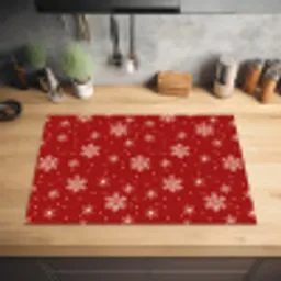 Illustratie - Sneeuwvlokken - Rood Inductie beschermer vinyl 3mm klein 276 -sfeer5