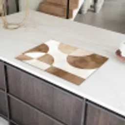 Snijdende cirkels - Overlappende vlakken Inductie beschermer vinyl 3mm klein -sfeer8