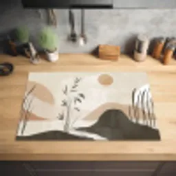 Japandi - Landschap - Beige Inductie beschermer vinyl 3mm klein -sfeer5