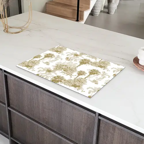 Oerwoud - Abstract - Beige Inductie beschermer vinyl 3mm klein 276 -sfeer8