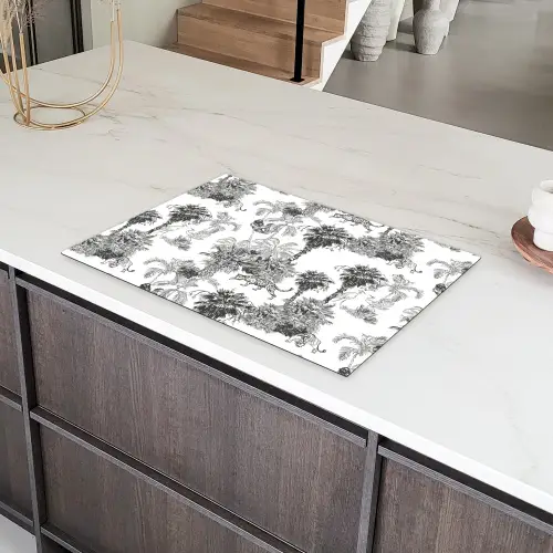 Jungle - Dieren - Grijs Inductie beschermer vinyl 3mm klein 276 -sfeer8