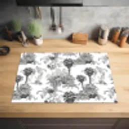 Jungle - Dieren - Grijs Inductie beschermer vinyl 3mm klein 276 -sfeer5