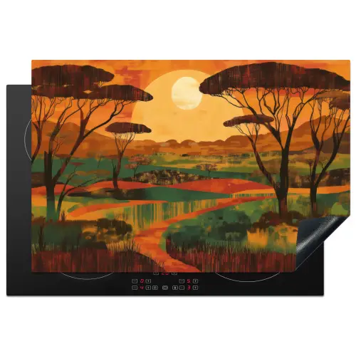 Landschap - Afrikaans - Zon Inductie beschermer vinyl 3mm klein -3d