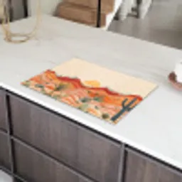 Landschap - Heuvels - Zonsondergang Inductie beschermer vinyl 3mm klein -sfeer8