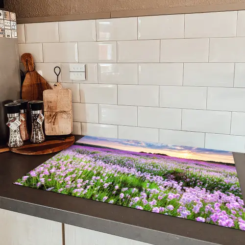 Lavendeldroom bij Zonsondergang Inductie beschermer vinyl 3mm klein -sfeer3