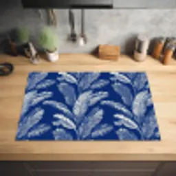 Blad - Palm - Blauw Inductie beschermer vinyl 3mm klein 276 -sfeer5