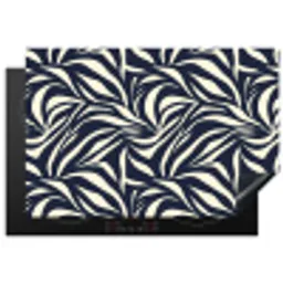 Bladvormen - Blauw - Patroon - Wit Inductie beschermer vinyl 3mm klein 276 -3d