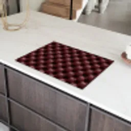 Leer - Patroon - Bordeaux Inductie beschermer vinyl 3mm klein 276 -sfeer8