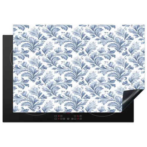 Chic -Bladeren - Blauw Inductie beschermer vinyl 3mm klein 276 -3d