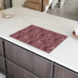 Bladeren - Patroon - Paars Inductie beschermer vinyl 3mm klein 276 -sfeer8