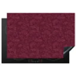 Bladeren - Patroon - Paars Inductie beschermer vinyl 3mm klein 276 -3d