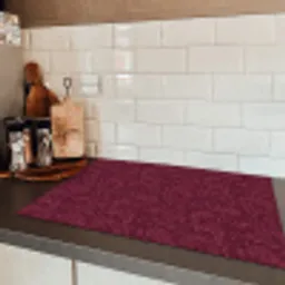 Bladeren - Patroon - Paars Inductie beschermer vinyl 3mm klein 276 -sfeer3