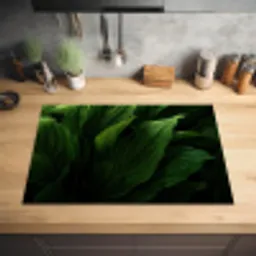 Bladeren - Schaduw - Groen - Textuur Inductie beschermer vinyl 3mm klein -sfeer5