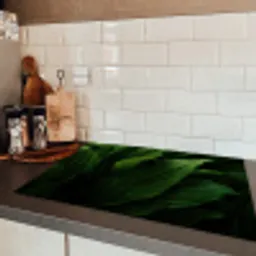 Bladeren - Schaduw - Groen - Textuur Inductie beschermer vinyl 3mm klein -sfeer3