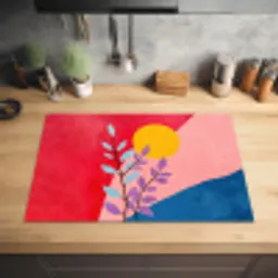 Bladeren - Zon - Abstracte vormen Inductie beschermer vinyl 3mm klein -sfeer5