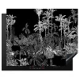Bladeren -  Inductie beschermer - Bomen - Inductie mat - Jungle Inductie beschermer vinyl 3mm groot -3d