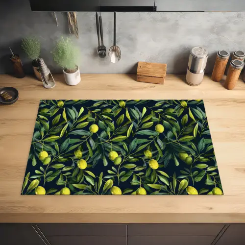 Citroenen - Bladeren - Natuurlijk Inductie beschermer vinyl 3mm klein -sfeer5