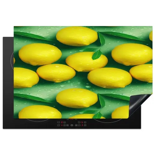 Citroenen - Geel - Groen - Druppels Inductie beschermer vinyl 3mm klein 276 -3d