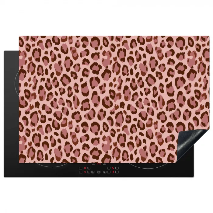 Luipaard - Patroon - Roze Inductie beschermer vinyl 3mm klein 276 -3d