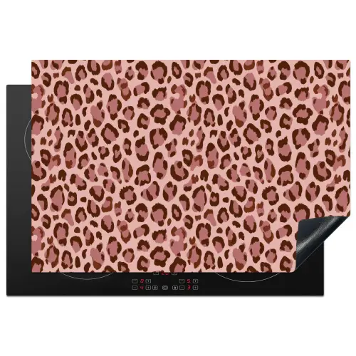Luipaard - Patroon - Roze Inductie beschermer vinyl 3mm klein 276 -3d