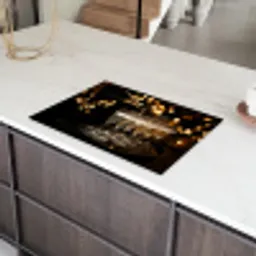 Lichtjes - Champagne - Dienblad - Glazen Inductie beschermer vinyl 3mm klein -sfeer8
