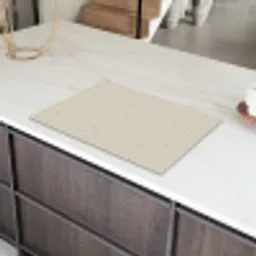 Lichtbeige - Terrazzo - Grijs Inductie beschermer vinyl 3mm klein 276 -sfeer8