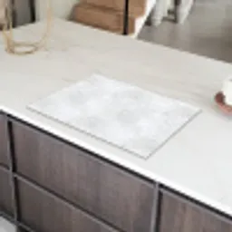 Lichtgrijs - Betonstructuur - Subtiel Inductie beschermer vinyl 3mm klein 276 -sfeer8