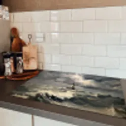 Vuurtoren - Golven - Storm Inductie beschermer vinyl 3mm klein -sfeer3