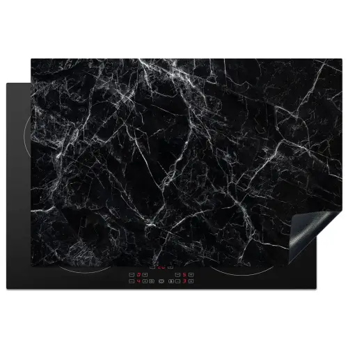 Bliksemschicht door Zwart Marmer Inductie beschermer vinyl 3mm klein -3d