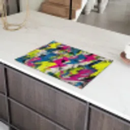 Bliksemschichten - Patroon - Marmer - Kleuren Inductie beschermer vinyl 3mm klein -sfeer8