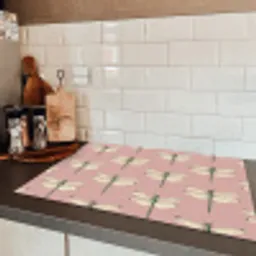 Lillibellen - Patroon - Roze Inductie beschermer vinyl 3mm klein 276 -sfeer3
