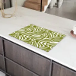 Lijnpatroon - Groen - Organisch Inductie beschermer vinyl 3mm klein 276 -sfeer8
