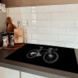 Lijnen - Illustratie - Wit Inductie beschermer vinyl 3mm klein -sfeer3